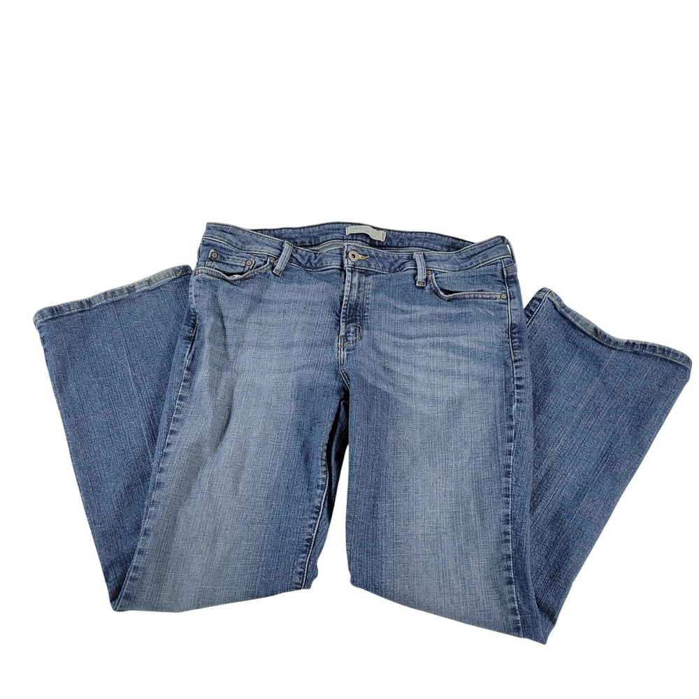 Levi's Womens 16 Medium Low Boot Cut 545 Jeans Blue‎ Denim Stretch USA LEVI